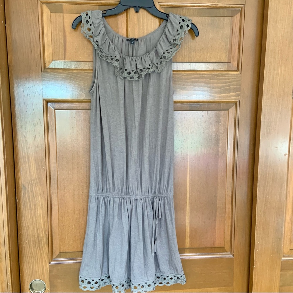 Express cinched waist brown dress